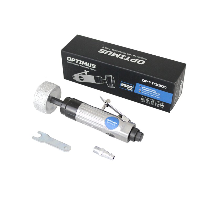 OPT-PG610D Бормашинка пневматическая 2500 Об/ мин, в комплекте с камнем. OPTIMUS