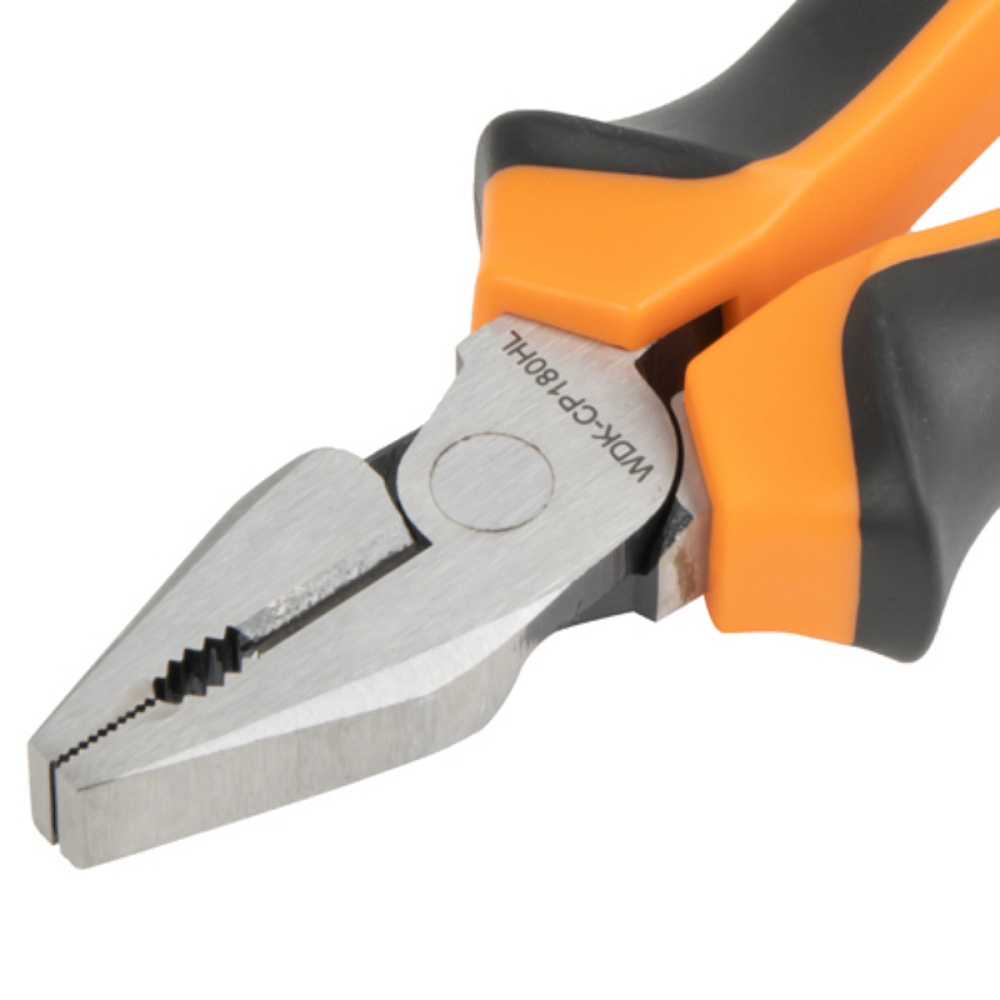 WDK-CP180HL Плоскогубцы с двухкомпонентной рукоятью, 180 мм. Wiederkraft