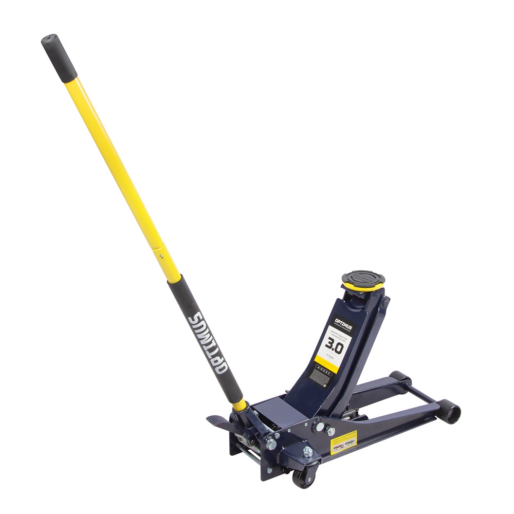 OPT-8090 Домкрат подкатной, г/п 3т. 80-515 мм с ножной педалью OPTIMUS