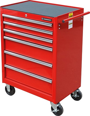 Тележка инструментальная с 6 ящиками, красного цвета Станкоимпорт BTD-270061CS red