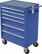 Тележка инструментальная для автосервиса с 6 ящиками, синего цвета Станкоимпорт BTD-270061CS blu