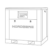 Компрессор винтовой, 7,5 кВт, 10 бар, 850 л/мин, IP55, без ресивера NORDBERG NCN10