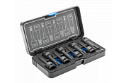 HOEGERT Торцевые головки, ударные Torx,  8 шт.: T30, T40, T45, T50, T55, T60, T70, T80, 1/2", CrMo
