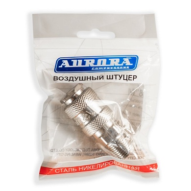 Штуцер мама с наружной резьбой 3/8M, никелированная сталь, уп. 1шт