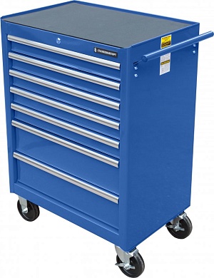 Тележка инструментальная для автосервиса с 7 ящиками, синего цвета Станкоимпорт BTD-270071CS blu