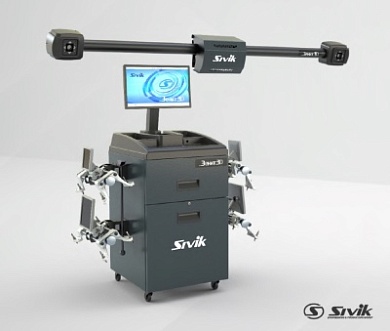 С2КС Сивик Стенд регулировки углов установки колес Зенит-3D комплектация М2КС (ямный, крепление на стену, с кабинетом)
