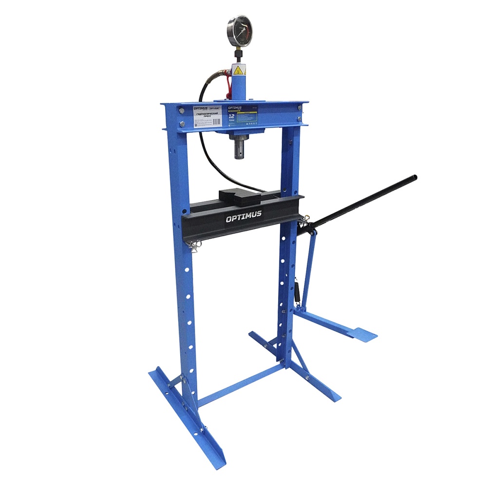 OPT-212F Пресс гаражный 12т,  ручной и ножной привод Optimus 