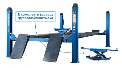 NORDBERG 4450J Подъемник 4х стоечный 5т, c ручной траверсой 3т, 380В (синий)