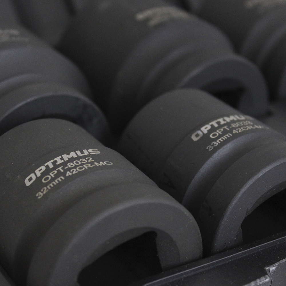 OPT-80109 Набор ударных головок 1" 9 пр., 27-50 мм. OPTIMUS