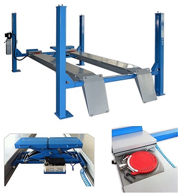 Подъемник четырёхстоечный TST440CWA с комплектом для "развал-схождения" (4 т) Trommelberg
